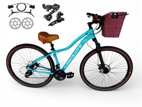 Bicicleta Aro 29 Feminina Absolute Hera Retrô Vintage Shimano 21v Hidráulica Confortável Cesta