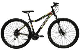 Bicicleta Aro 29 Feminina Absolute Mia 2 Alumínio 21v Freio A Disco Suspensão Dianteira - Preto/Verde/Rosa