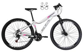 Bicicleta Aro 29 Feminina Gta Start 21v Freio a Disco Hidráulico Alumínio Garfo Suspensão - Branco/Cinza/Rosa