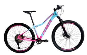 Bicicleta Aro 29 Feminina Ksx Sd7 12v Freio a Disco Hidráulico K7 11/50 Garfo com Trava Kit 1x12 Rosa/Azul