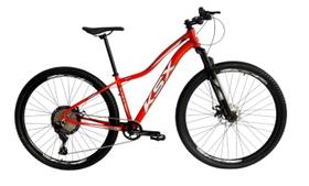 Bicicleta Aro 29 Feminina Ksx Sd7 12v Garfo com Trava K7 11/50 Freios Hidráulicos Kit 1x12 Vermelho/Branco