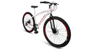 Bicicleta Aro 29 Freio à Disco 21 M. Quadro18,5 Wendy Branca/Vermelho - Ello Bike