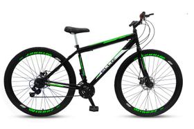 Bicicleta Aro 29 Freio à Disco 21 M Velox Preta/Verde - Ello Bike