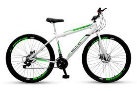 Bicicleta Aro 29 Freio a Disco 21M. Velox Branca/Verde - Ello Bike