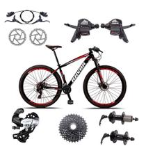 Bicicleta Aro 29 Freio A Disco Hidráulico 24 Velocidades Shimano Tx800 Cor:vermelhotamanho:19"