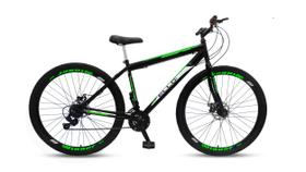 Bicicleta Aro 29 Freio Disco 21 marchas Urbana Adulta Mtb PRETO/VERDE