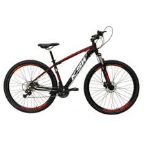 Bicicleta Aro 29 Freio Hidráulico K7 Preto Vermelho Tam. 19 Bicicleta Aro 29 Freio Hidráulico K7 Preto Vermelho Tam. 19