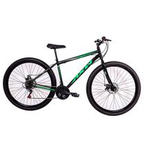 Bicicleta Aro 29 Freios A Disco 21 Marchas Axw Aço Carbono Variação de cor:Preto+Verde Bicicleta Aro 29 Freios A Disco 21 Marchas Axw Aço Carbono Variação de cor:Preto+Verde