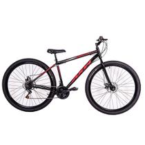 Bicicleta Aro 29 Freios A Disco 21 Marchas Axw Aço Carbono Variação de cor:Preto+Vermelho