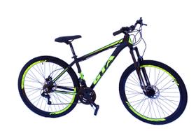 Bicicleta aro 29 gta al t17 freio disco hidraulico 21v preto d/amarelo