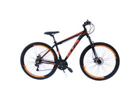 Bicicleta aro 29 gta al t17 freio disco mecanico 21v preto d/laranja