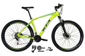 Bicicleta aro 29 Gta Insane 27v Câmbios Shimano Altus Freios Hidráulicos Garfo Com Trava - Amarelo