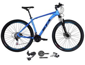 Bicicleta Aro 29 Gta Insane Alumínio 27v Câmbios Shimano Deore e Altus Freios Hidráulicos Garfo Com Trava no Ombro - Azul