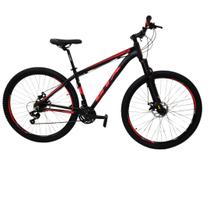 Bicicleta Aro 29 GTA NX11 Cambios Shimano 21v Freio A Disco Pto/Verm T.17