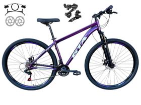 Bicicleta Aro 29 Gta Start 21v Alumínio Câmbios Shimano Freio a Disco Hidráulico Garfo Com Suspensão. Roxo