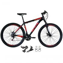 Bicicleta Aro 29 Gta Start 21v Shimano Alumínio Freio Hidráulico Garfo Suspensão - Preto-vermelho Bicicleta Aro 29 Gta Start 21v Shimano Alumínio Freio Hidráulico Garfo Suspensão - Preto-vermelho