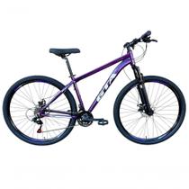 Bicicleta Aro 29 Gta Start Alumínio 27v K7 Freio A Disco Mecânico Garfo Com Suspensão. Roxo