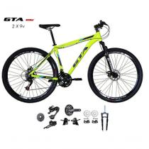 Bicicleta Aro 29 Gta Start Kit 2x9 Gta Sunrun Freio Disco K7 11/36 Pedivela 24/38d Garfo Com Trava - Amarelo Tam.21 Bicicleta Aro 29 Gta Start Kit 2x9 Gta Sunrun Freio Disco K7 11/36 Pedivela 24/38d Garfo Com Trava - Amarelo Tam.21