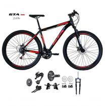 Bicicleta Aro 29 Gta Start Kit 2x9 Gta Sunrun Freio Disco K7 11/36 Pedivela 24/38d Garfo Trava - Preto/vermelho Tam.19 Bicicleta Aro 29 Gta Start Kit 2x9 Gta Sunrun Freio Disco K7 11/36 Pedivela 24/38d Garfo Trava - Preto/vermelho Tam.19