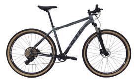 Bicicleta Aro 29 Gti Roma 12v Garfo com Trava K7 11/50 Freios Hidráulicos Kit 1x12 Pneu Bege - Cinza/Preto