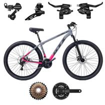 Bicicleta Aro 29 GTI Roma 24 Velocidades MTB Freios Cubo K7 Kit SHIMANO