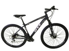 Bicicleta Aro 29 Gti Roma 24v Freio a Disco Garfo Com Suspensão Mtb 29 Alumínio - Preto/Cinza