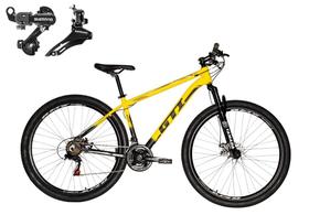 Bicicleta Aro 29 Gti Roma Alumínio 21v Câmbios Shimano Freio a Disco - Amarelo/Preto Bicicleta Aro 29 Gti Roma Alumínio 21v Câmbios Shimano Freio a Disco - Amarelo/Preto
