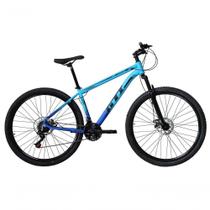 Bicicleta Aro 29 Gti Roma Alumínio 21v Freio A Disco Garfo Suspensão - Azul-azul Tam.17 Bicicleta Aro 29 Gti Roma Alumínio 21v Freio A Disco Garfo Suspensão - Azul-azul Tam.17