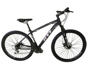 Bicicleta Aro 29 Gti Roma Alumínio 21v Freio a Disco Hidráulico Garfo com Suspensão - Preto/Cinza Bicicleta Aro 29 Gti Roma Alumínio 21v Freio a Disco Hidráulico Garfo com Suspensão - Preto/Cinza