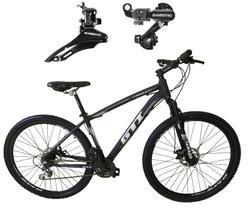 Bicicleta Aro 29 Gti Roma Alumínio 24v Câmbios Shimano Garfo Suspensão - Preto/Cinza Bicicleta Aro 29 Gti Roma Alumínio 24v Câmbios Shimano Garfo Suspensão - Preto/Cinza