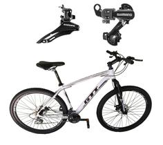 Bicicleta Aro 29 Gti Roma Alumínio Câmbios Shimano 21v Freio A Disco Garfo Suspensão - Branco - Tam. 15 Bicicleta Aro 29 Gti Roma Alumínio Câmbios Shimano 21v Freio A Disco Garfo Suspensão - Branco - Tam. 15