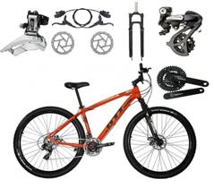 Bicicleta Aro 29 Gti Roma Câmbios Shimano Altus 24v K7 Alumínio Freios Hidráulicos Garfo Com Trava - Laranja