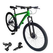 Bicicleta Aro 29 GTI Roma Quadro Alumínio 6061 24 Velocidades MTB Câmbios SHIMANO