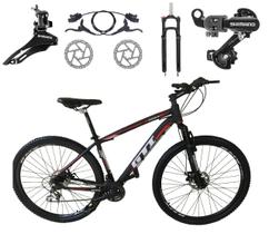 Bicicleta Aro 29 GTI Roma Shimano 24v K7 Freio a Disco Hidráulico Garfo Com Trava Bicicleta Aro 29 GTI Roma Shimano 24v K7 Freio a Disco Hidráulico Garfo Com Trava