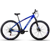 Bicicleta Aro 29 Hawks Aluminio 24 Marchas cor azul hunter com branco Freio a Disco Tamanho 21 Bicicleta Aro 29 Hawks Aluminio 24 Marchas cor azul hunter com branco Freio a Disco Tamanho 21