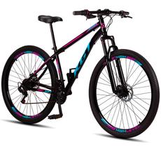Bicicleta Aro 29 KGT Shift Aço Carbono 21 marchas Freios a Disco Suspensão Diant