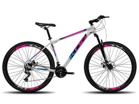 Bicicleta Aro 29 KOG 21 Marcha e Freio a Disco Branco e Rosa