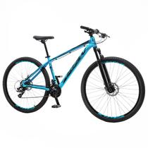 Bicicleta Aro 29 KRW Alumínio 21V Shimano Mega Ranger Azul Com Preto 19