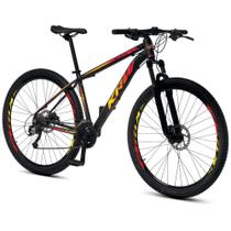 Bicicleta Aro 29 KRW Alumínio 27 Vel Shimano Acera Freio Hidráulico Suspensão dianteira com Trava de ombro Mountain Bike S31