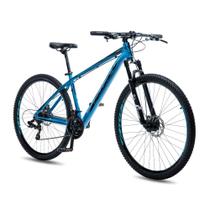 Bicicleta Aro 29 KRW Alumínio Shimano TZ 21 Velocidades Freio a Disco Suspensão Mountain Bike KR7