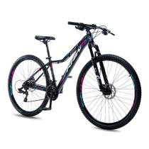 Bicicleta Aro 29 KRW Alumínio Shimano TZ 21 Velocidades Freio a Disco Suspensão Mountain Bike KR7