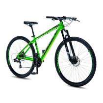 Bicicleta Aro 29 KRW Alumínio Shimano TZ 21 Velocidades Freio a Disco Suspensão Mountain Bike KR7