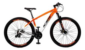 Bicicleta Aro 29 Ksw Alum 24v Câmbios Shimano Freio A Disco Laranja, Branco e Preto Tamanho 21