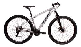 Bicicleta Aro 29 Ksw Alumínio 21 Vel Câmbios Shimano Prata e Preto Tamanho 17