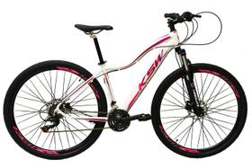 Bicicleta Aro 29 Ksw Feminina 24 Marchas Câmbios Shimano Freio Hidráulico Branco/Roxo/Rosa Tam 17 Bicicleta Aro 29 Ksw Feminina 24 Marchas Câmbios Shimano Freio Hidráulico Branco/Roxo/Rosa Tam 17