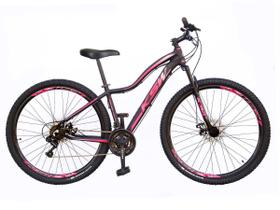 Bicicleta Aro 29 KSW MWZA 2020 Feminino 21v Freio a Disco Cor:Preto+RosaTamanho:15