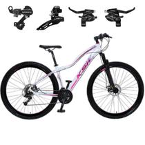 Bicicleta Aro 29 KSW MWZA Feminina 21 Velocidades Alumínio C/ Câmbios e Trocadores SHIMANO