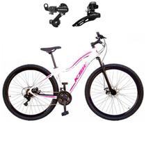 Bicicleta Aro 29 KSW MWZA Feminino 24 Velocidades Alumínio MTB Câmbios SHIMANO