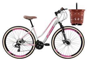 Bicicleta aro 29 KSW Sunny Retrô 21V Freio a Disco C/ Cesta