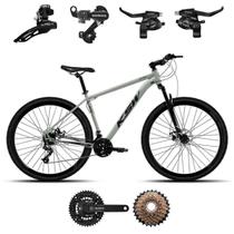 Bicicleta Aro 29 KSW XLT 24 Velocidades Alumínio Cubo K7 MTB Freios A Disco Com Kit SHIMANO